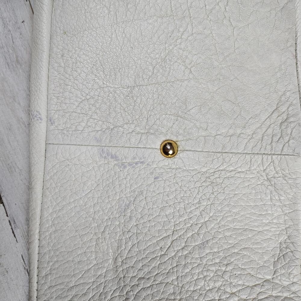 CYNTHIA ROWLEY XL Ivory/Brown Pebbled Leather Convertible Satchel/Shoulder Bag - Picture 13 of 16